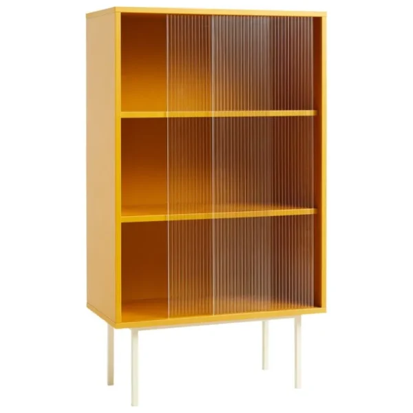HAY Colour Cabinet med glasdörrar, hög, gul