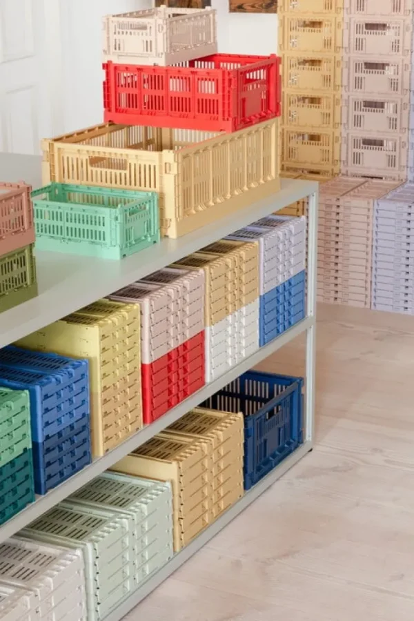 Barn HAY Colour Crate, M, återvunnen plast, elektrisk blå