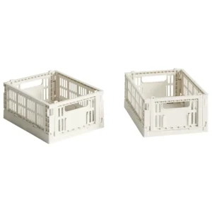 Barn HAY Colour Crate Mini, 2-pack, offwhite