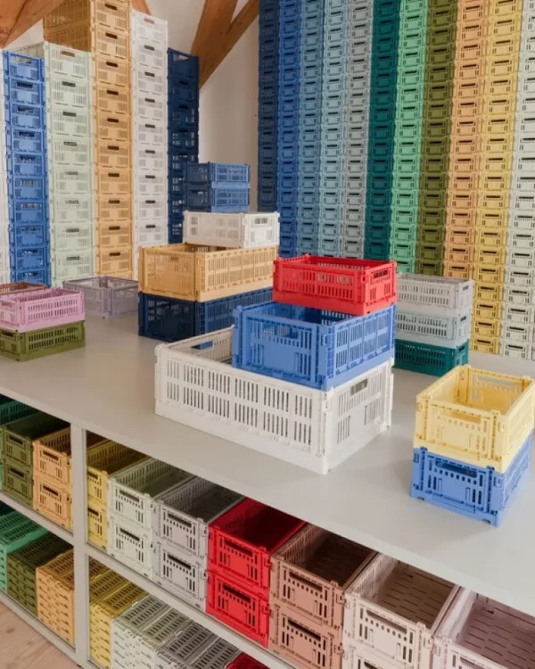 Barn HAY Colour Crate, S, återvunnen plast, dusty blue