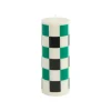 HAY Column ljus, M, off-white - grön - svart karo