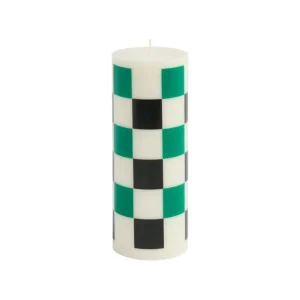 HAY Column ljus, M, off-white - grön - svart karo