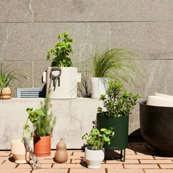 HAY Flowerpot kruka och fat, XL, grå
