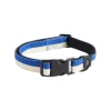 HAY Dogs halsband, platt, S–M, blå - naturvit