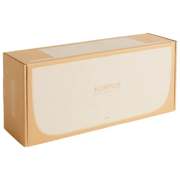 HAY Korpus hylla M, 4 krokar, kräm