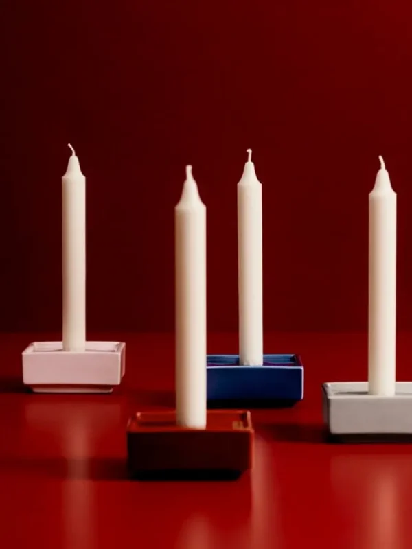 HAY Mattone ljusstake, liten, röd