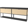 HAY New Order hyllpaket med skjutluckor, charcoal - ask