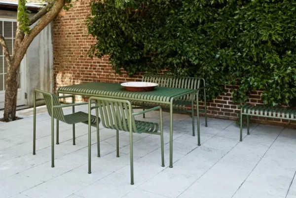 HAY Palissade matstol med armstöd, oliv