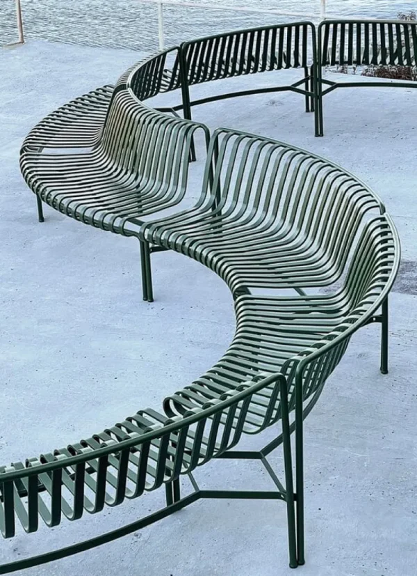 HAY Palissade Park matbänk, in-ut, set om 2, oliv