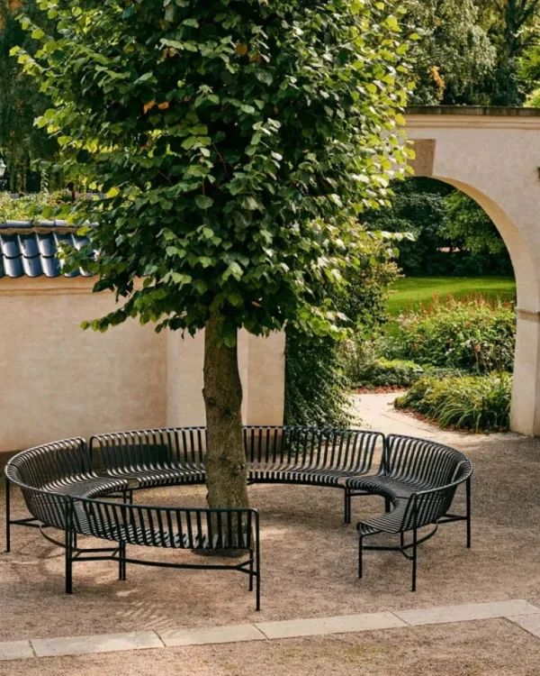 HAY Palissade Park tilläggsbänk för matplats, in, himmelsgrå