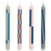 HAY Pattern ljus, 4-pack, ljusrosa - blues