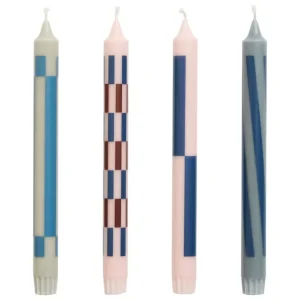 HAY Pattern ljus, 4-pack, ljusrosa - blues