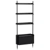 HAY Pier System 131 hylla, 1 kolumn, PS svart - svart