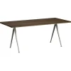 HAY Pyramid bord 02, 190 x 85 cm, beige - rökt ek