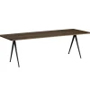 HAY Pyramid bord 02, 250 x 85 cm, svart - rökt ek