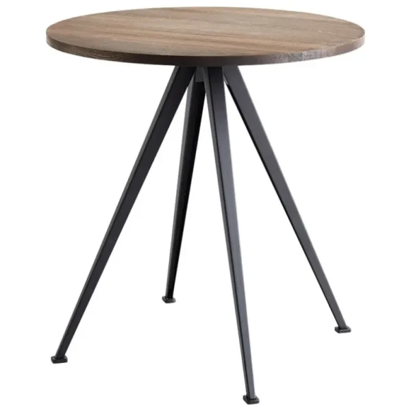 HAY Pyramid Cafébord 21, 70 cm, svart - rökt ek