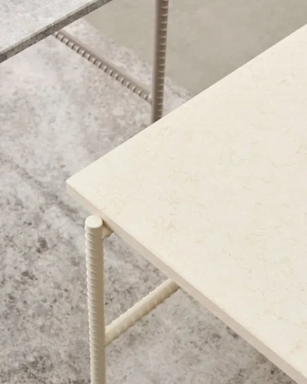 HAY Rebar sidobord, 75 x 44 cm, alabaster - beige marmor