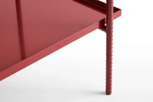 HAY Rebar sidobord, 75 x 44 cm, ladugårdsröd - grå marmor