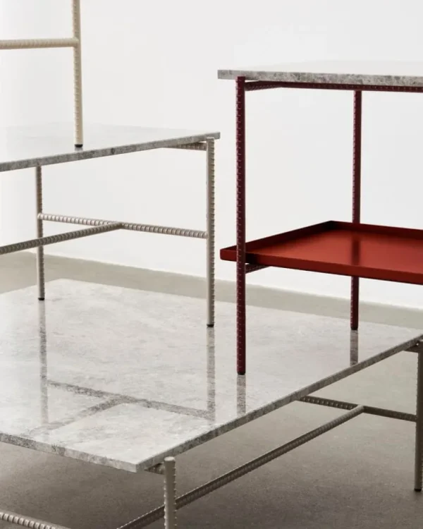 HAY Rebar sidobord, 75 x 44 cm, alabaster - beige marmor