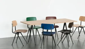HAY Result stol, beige - lackerad ek