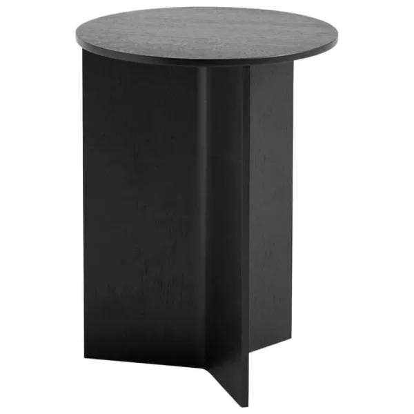 HAY Slit Wood bord, 35 cm, högt, svart