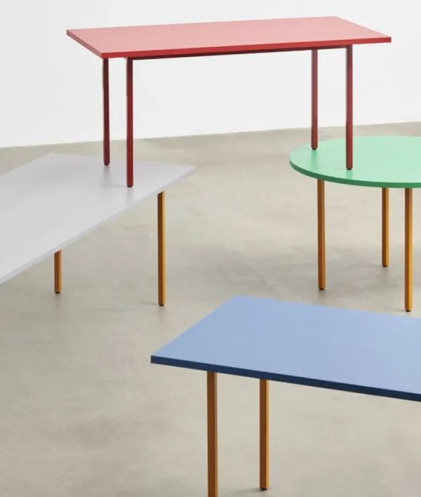 HAY Two-Colour bord, 105 cm, ockra - mintgrön