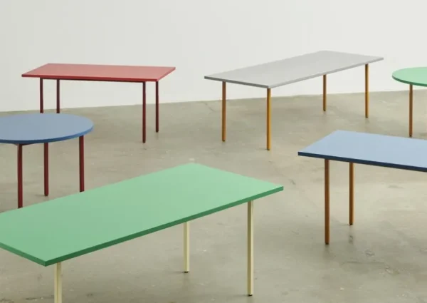 HAY Two-Colour bord, 120 cm, ockra - mintgrön