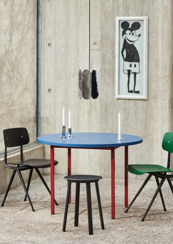 HAY Two-Colour bord, 105 cm, vinröd - blå