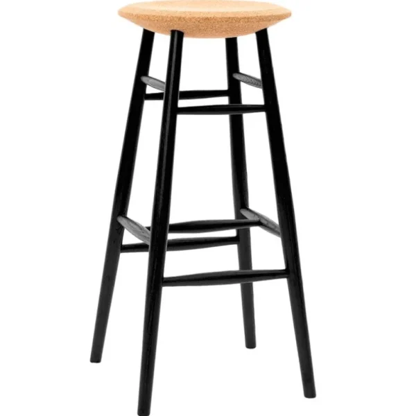 Hem Drifted barstol, 75 cm, ljus kork - svart