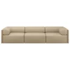 Hem Palo Block 3-sitsig soffa, låg rygg med armstöd, beige