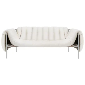 Hem Puffy 2,5-sitsig soffa, natur - rostfritt stål