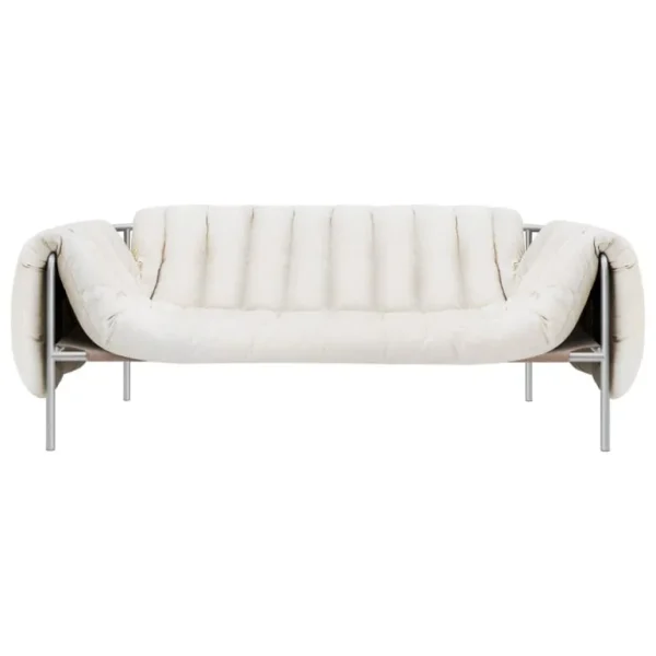 Hem Puffy 2,5-sitsig soffa, natur - rostfritt stål