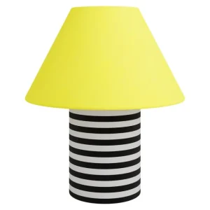 Hem Toto, bordslampa, stor, vaxgul - svart och vitrandig