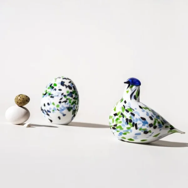 Iittala Birds by Toikka Annual Bird 2024 glasprydnad, Alder Thrush blå