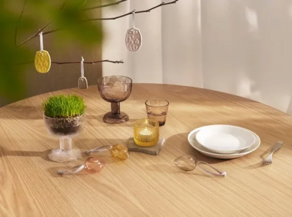 Iittala Kastehelmi värmeljushållare 64 mm, citron