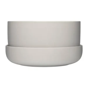 Iittala Nappula blomkruka med fat, 240 x 130 mm, blekgrå