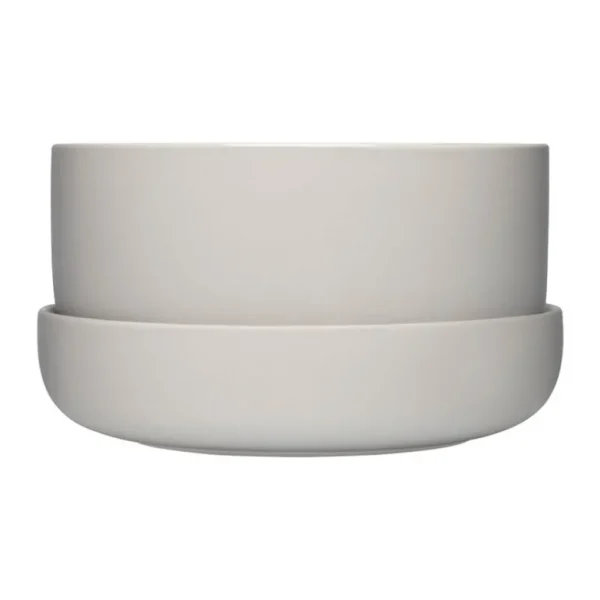 Iittala Nappula blomkruka med fat, 240 x 130 mm, blekgrå
