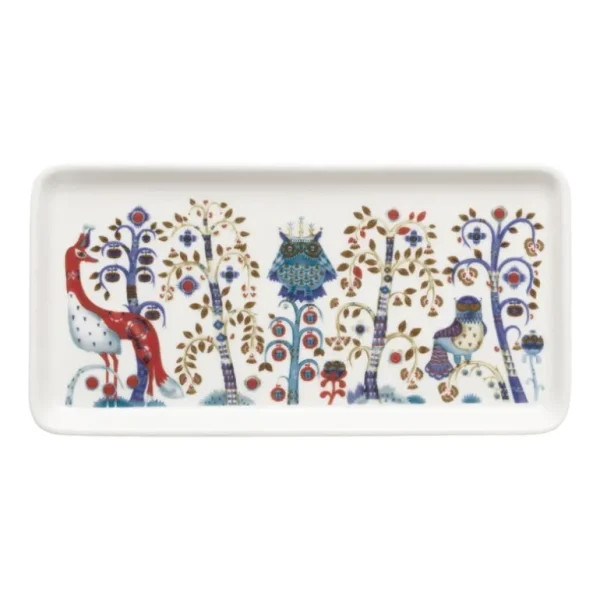 Iittala Taika tallrik, rektangulär, 12 x 24 cm, vit