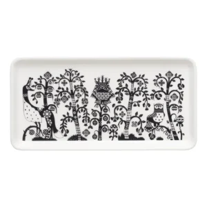 Iittala Taika tallrik, rektangulär, 12 x 24 cm, svart