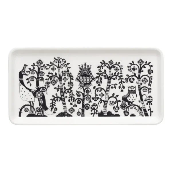 Iittala Taika tallrik, rektangulär, 12 x 24 cm, svart