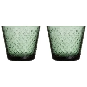 Iittala Tundra glas, 29 cl, 2-pack, pine green