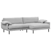 Interface Bebé soffa m/ chaise longue, höger, grå Muru 470 - svart metall