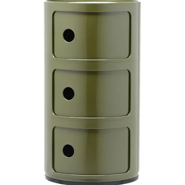 Kartell Componibili förvaringsmöbel, 3 fack, grön