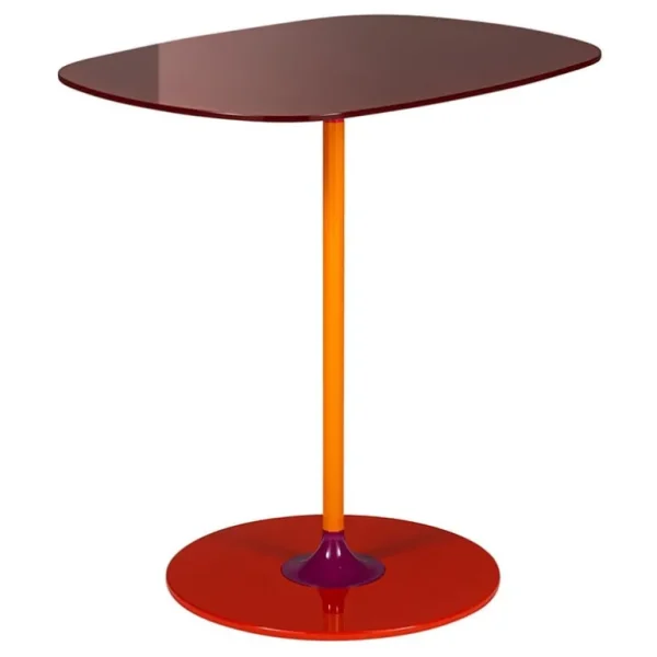 Kartell Thierry sidobord, 33 x 50 cm, vinröd