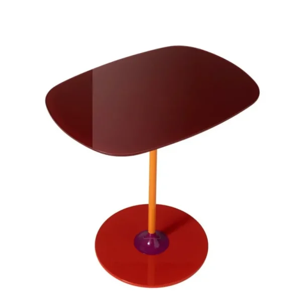 Kartell Thierry sidobord, 33 x 50 cm, vinröd