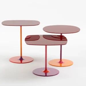 Kartell Thierry sidobord, 33 x 50 cm, vinröd