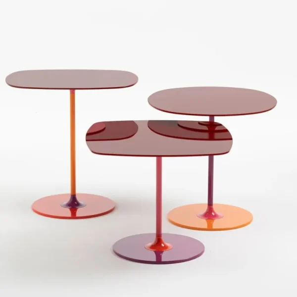 Kartell Thierry sidobord, 33 x 50 cm, vinröd