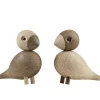 Kay Bojesen Denmark Lovebirds 2 delar, ek - rökt ek