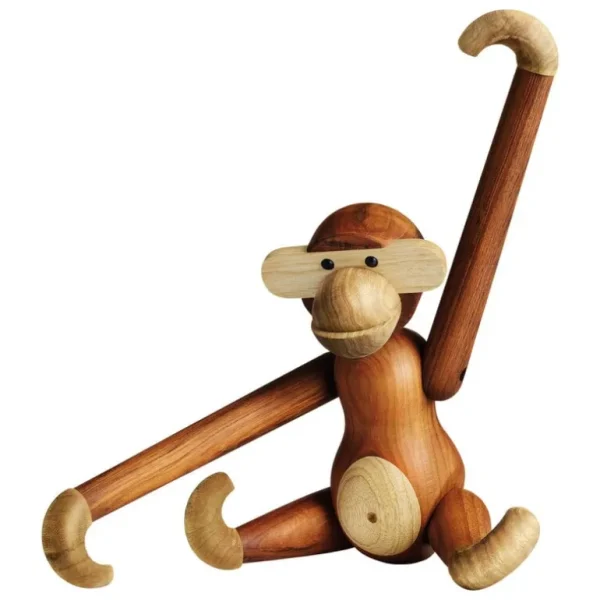 Barn Kay Bojesen Denmark Wooden Monkey, stor, teak