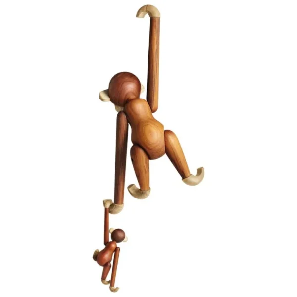 Barn Kay Bojesen Denmark Wooden Monkey, stor, teak